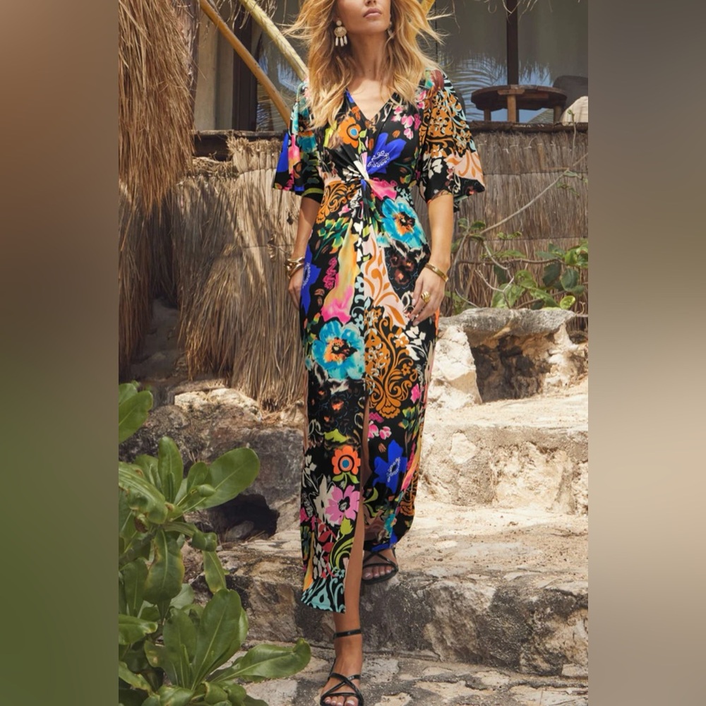 Floral Multicolor Maxi Dress